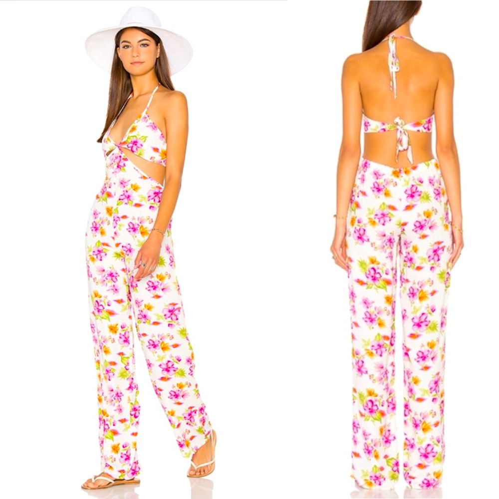 Frankies Bikinis Phoenix Jumpsuit in Tropical Bouquet